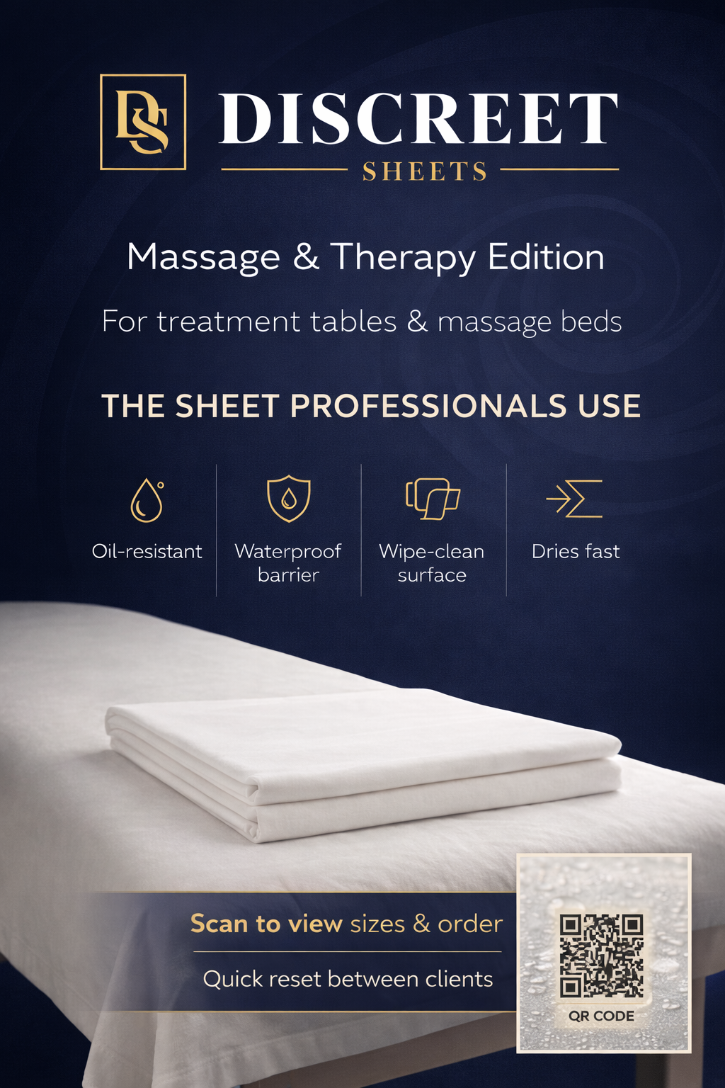 Discreet Sheets Professional Massage waterproof sheet