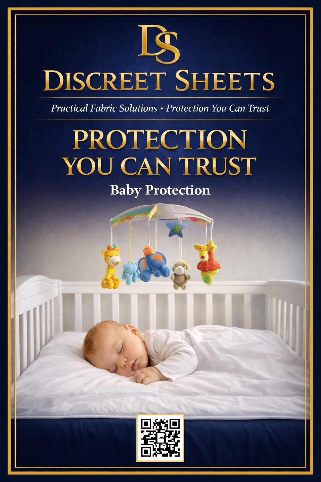 Discreet Sheets Early Years waterproof cot sheet