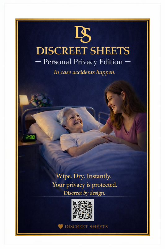 Discreet Sheets Peace of Mind aged care fitted sheet